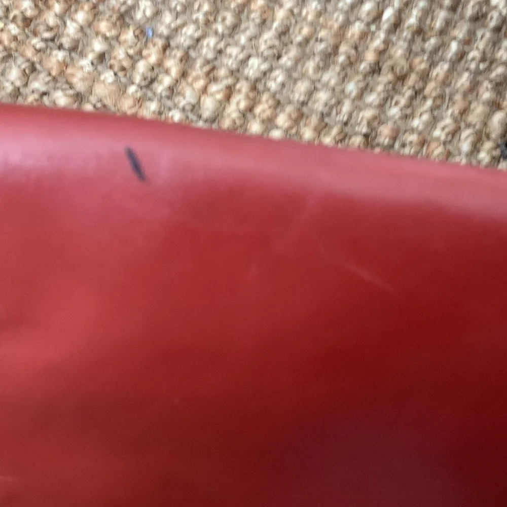 Vintage 1970’s Oleg Cassini oxblood Burgundy Leather Clutch so Jackie O - GUVC